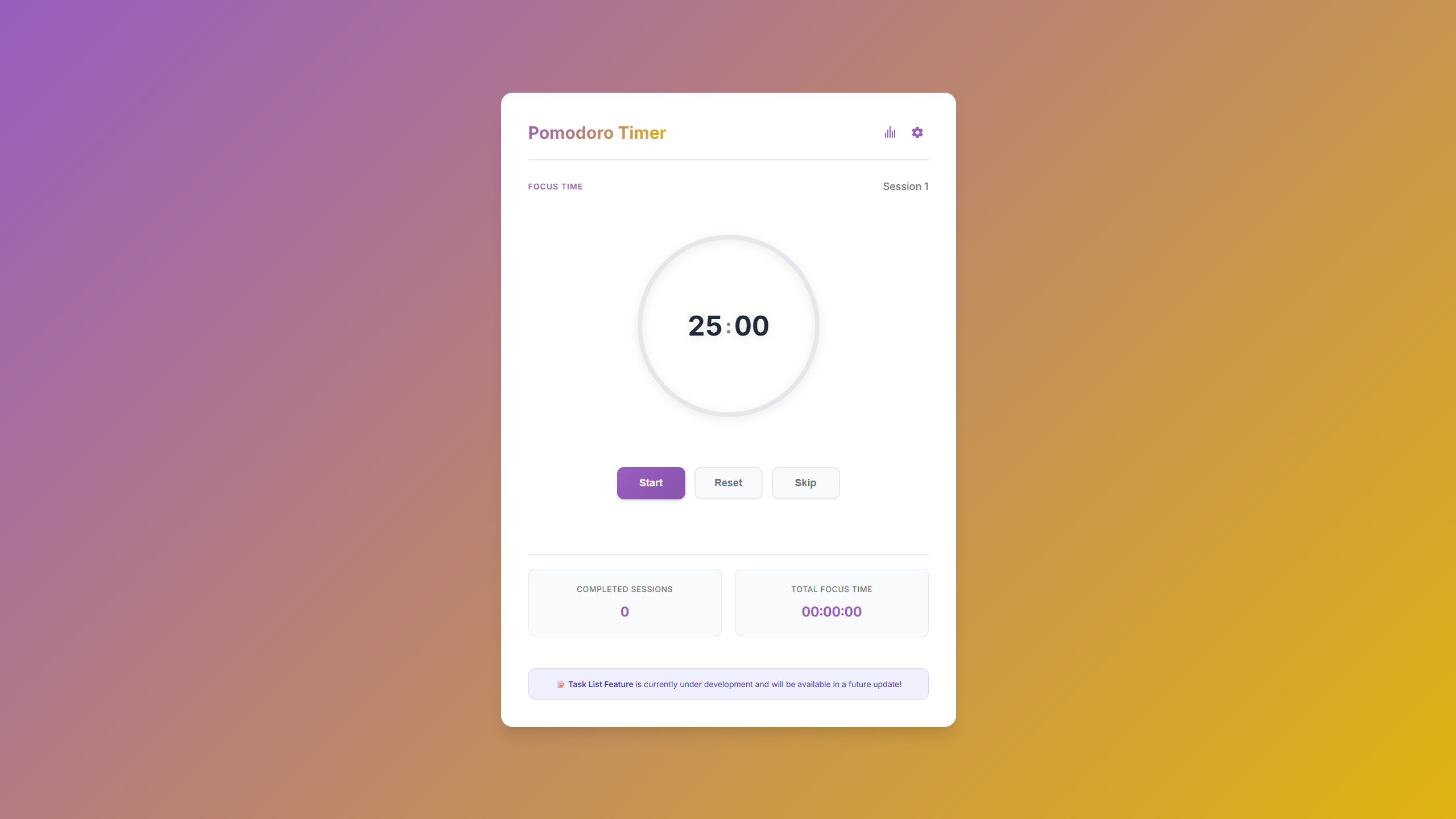 Pomodoro App Preview
